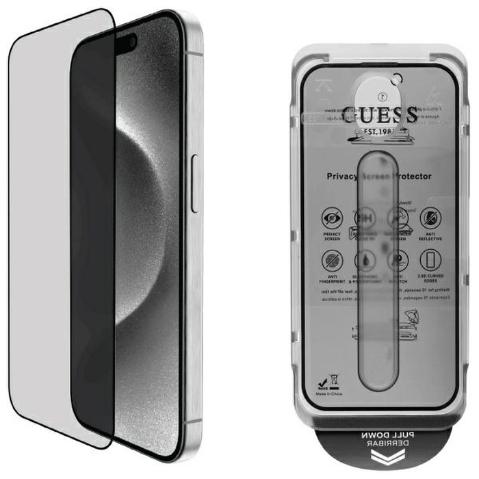 Guess GUTGP16SBOKGCIP Apple iPhone 16 Screen Protector Privacy 2.5D Outline