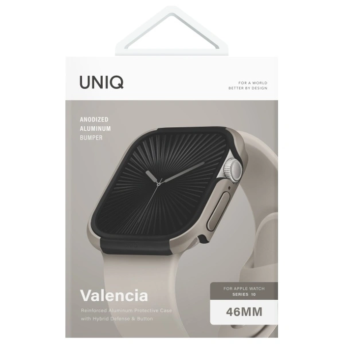 UNIQ Valencia Apple Watch Series 46mm titanium silver