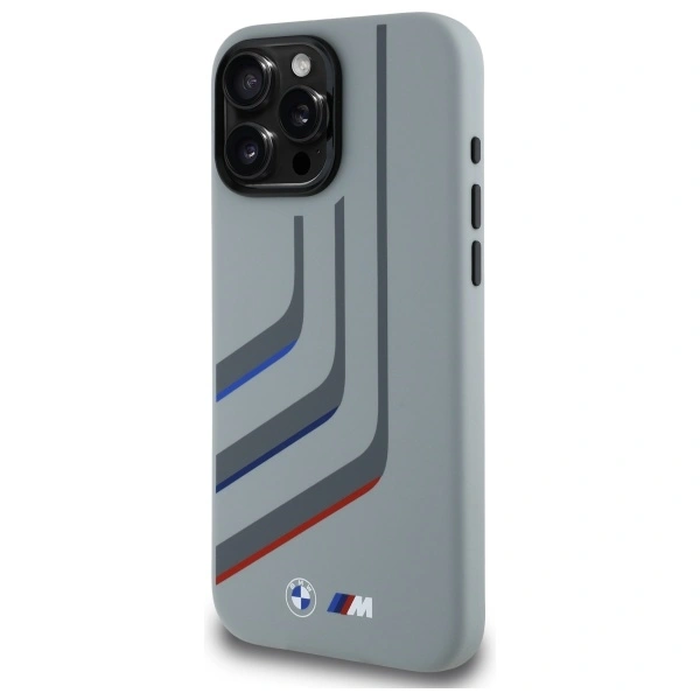 BMW BMHMP16X23SLIG Apple iPhone 16 Pro Max hardcase Silicone Turning Lines MagSafe grey