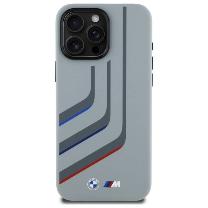 BMW BMHMP16X23SLIG Apple iPhone 16 Pro Max hardcase Silicone Turning Lines MagSafe grey
