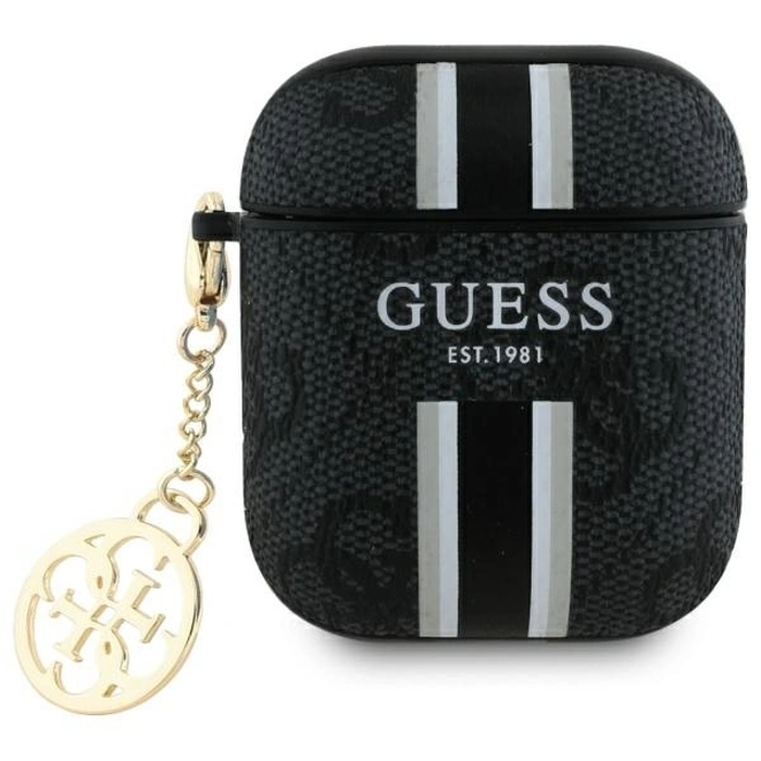 Guess GUA2P4RPSK Apple AirPods 1/2 cover 4G Printed Stripes Charm black