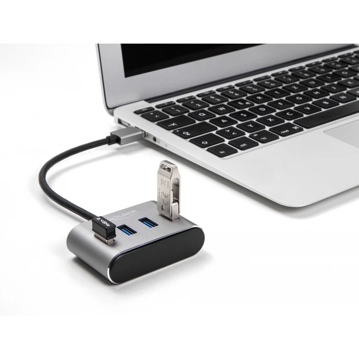 USB Hub Delock 63190, 4x USB 3.2 Gen 1 θύρες, 5Gbps, γκρι