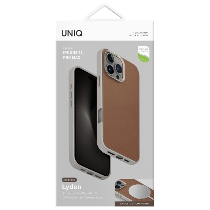 UNIQ Lyden DS Apple iPhone 16 Pro Max Magclick Charging carmel-ivory