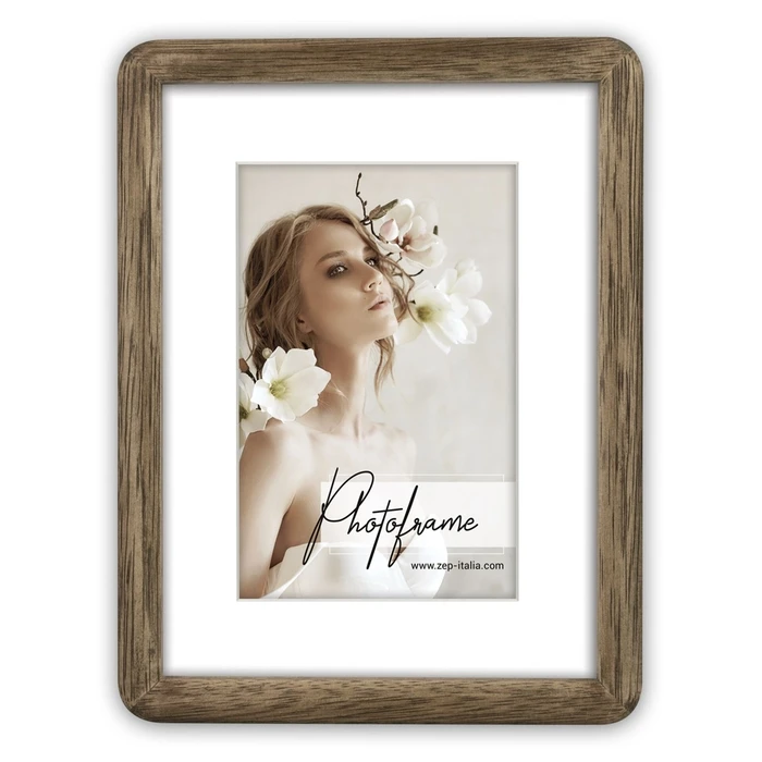 ZEP Gressan Wooden Photo Frame with Brown Border BC23P