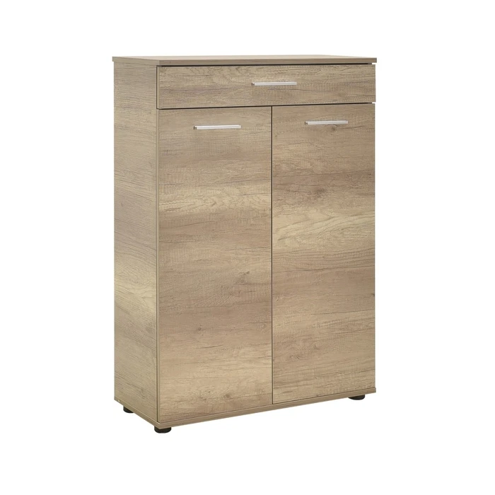 Shoe cabinet with double opening doors, drawer, 5 storage positions, ventilated back 73x35x108 cm - TORI (Velco Group)