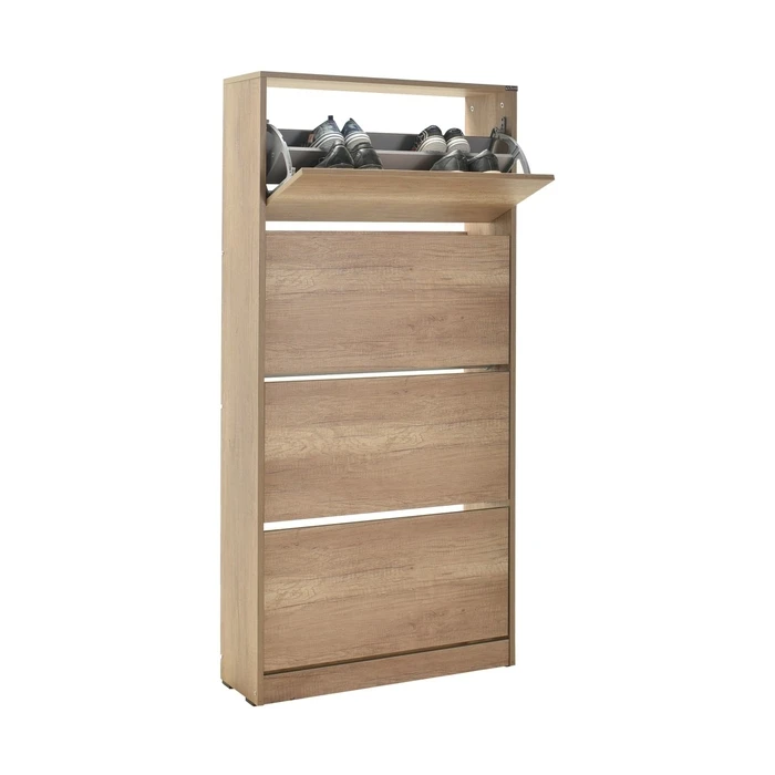 Shoe Cabinet with Four Doors - Optional Ventilated Back TORI 73x26x157 cm