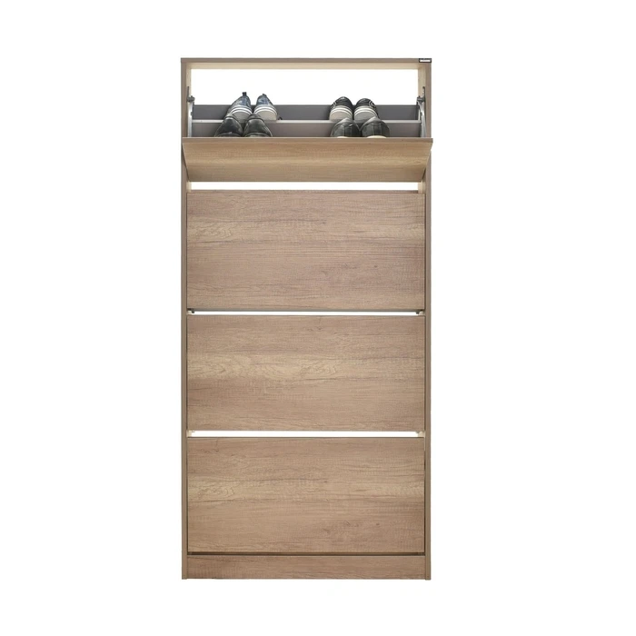 Shoe Cabinet with Four Doors - Optional Ventilated Back TORI 73x26x157 cm