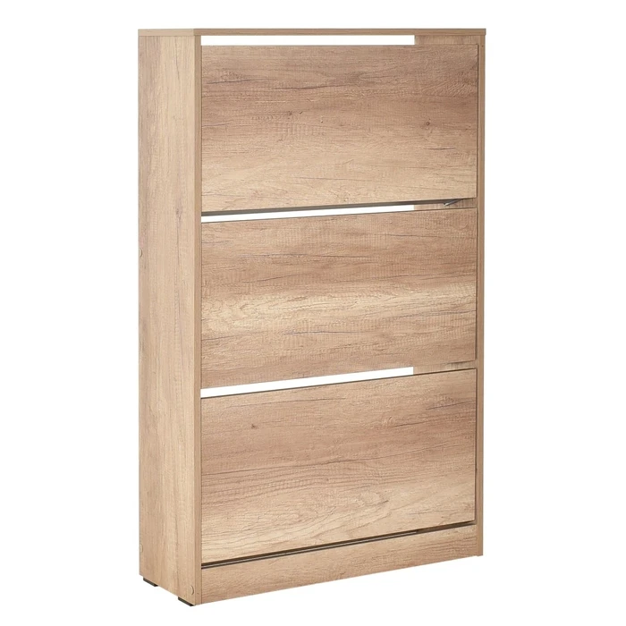 Shoe Cabinet with 3 Doors - Optional Ventilated Back 73x26x119 cm Tori