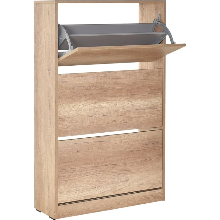 Shoe Cabinet with 3 Doors - Optional Ventilated Back 73x26x119 cm Tori