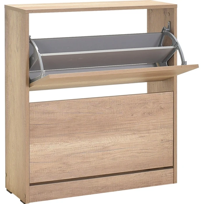 Shoe cabinet with two doors - optional ventilated back - 73x26x84 cm TORI