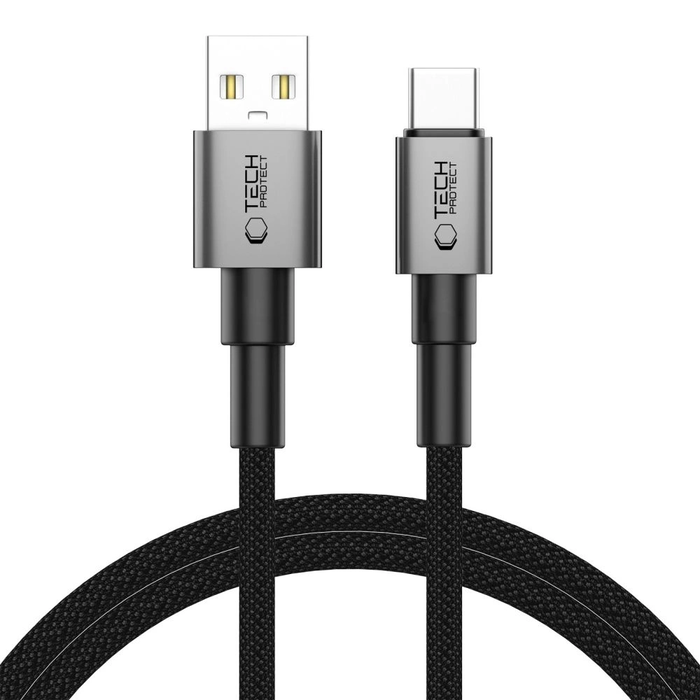 Tech-Protect Ultraboost DNA USB-A / USB-C Cable 15W/3A 100cm Iron Grey