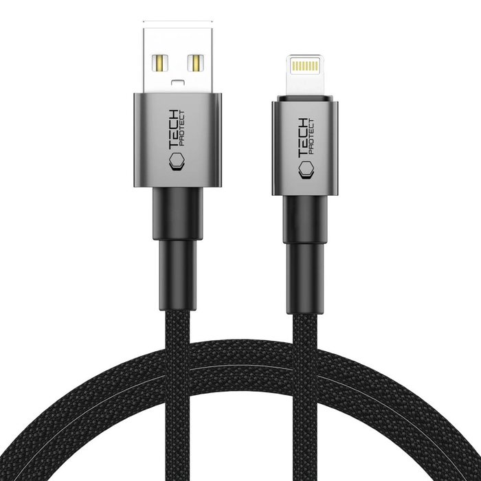 Tech-Protect Ultraboost DNA USB-A / Lightning Cable 15W/2.4A 100cm Iron Grey