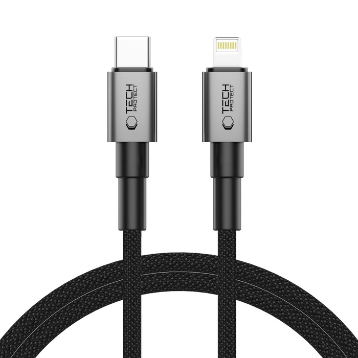 Tech-Protect Ultraboost DNA USB-C / Lightning Cable PD27W/3A 100cm Iron Grey