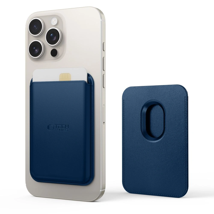 Tech-Protect MagWallet MagSafe Universal Magnetic Card Holder Navy Blue