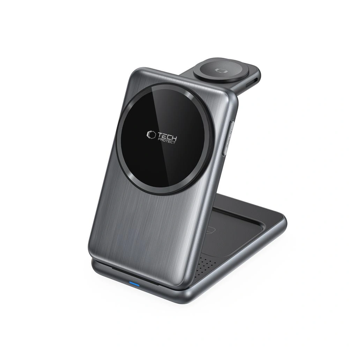 Tech-Protect QI15W-A42 3in1 Magnetic MagSafe Wireless Charger Space Grey