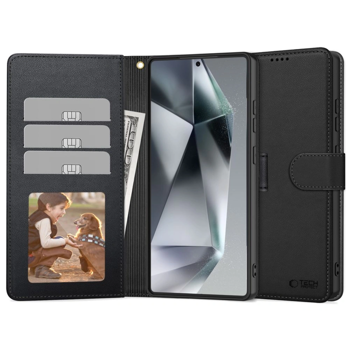 Tech-Protect Wallet Samsung Galaxy S25 Black