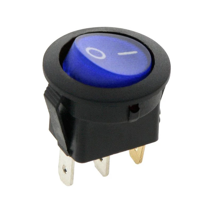 Default Brand Rocker Switch with Lamp Blue 6A 250V 125V 10A DM 5814