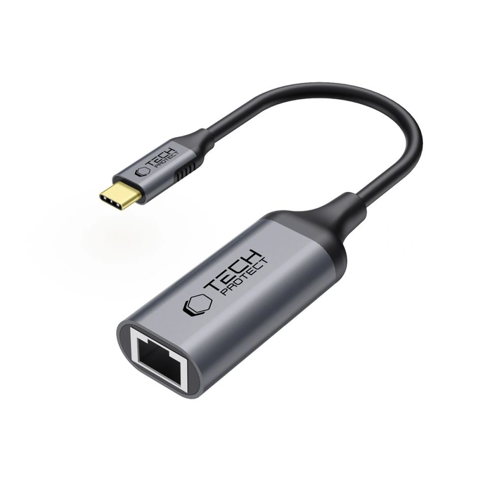 Tech-Protect Ultraboost Adapter USB-C / Ethernet RJ45 1000Mbps Black