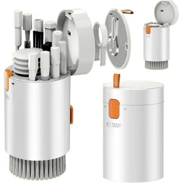 Tech-Protect CS01 Cleaner Set 20in1 For Phone & Earphone & Tablet & Laptop White