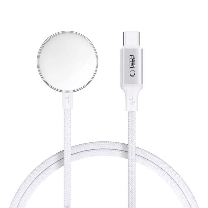 Tech-Protect MC02 Ultraboost Magnetic Charger USB-C Cable 100cm Apple Watch White