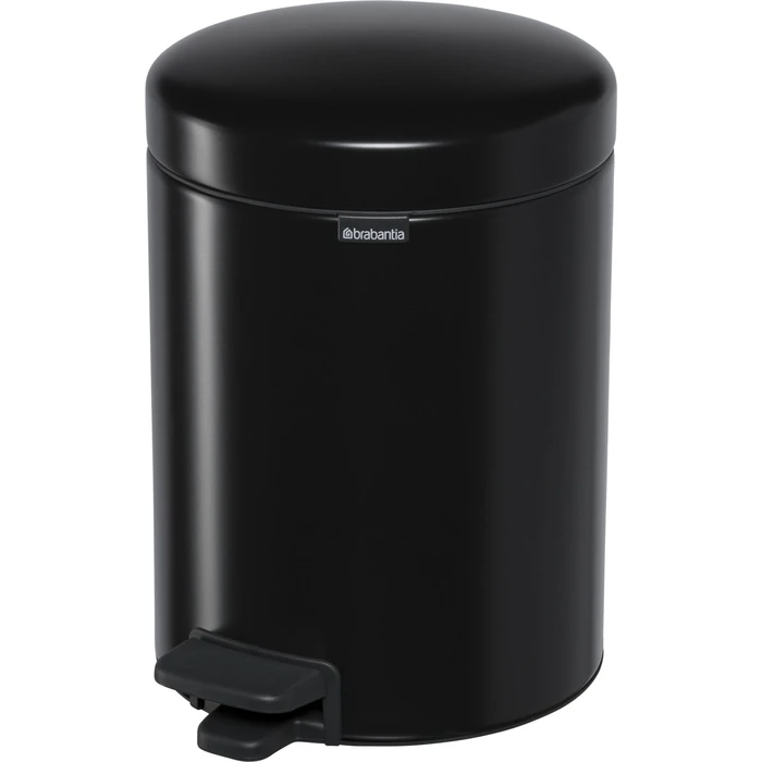 Brabantia NewIcon 649014 Μεταλλικός Κάδος Πεντάλ Μπάνιου 5L Black Matt