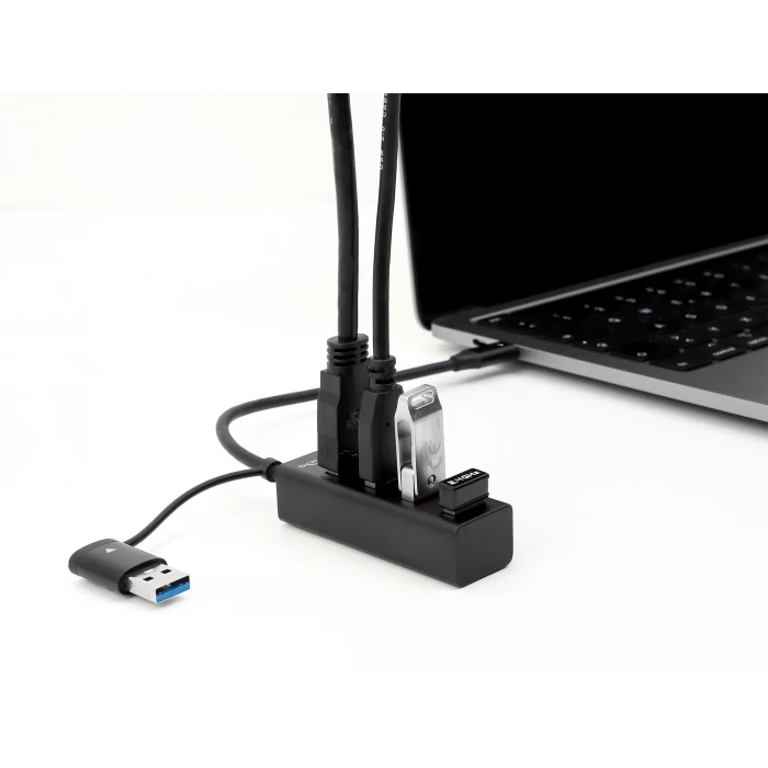 USB Hub Delock 63828 4x USB 3.2 Gen 1, 5Gbps, μαύρο