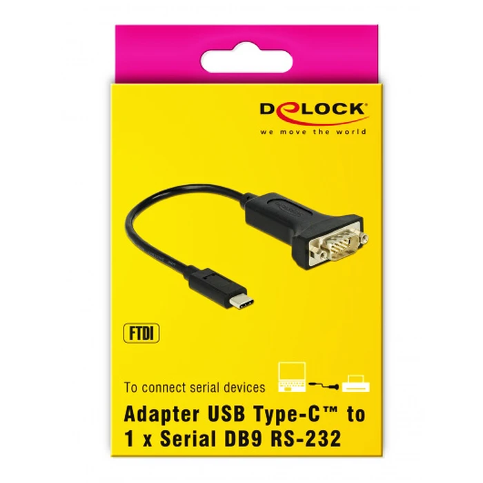 Αντάπτορας USB Delock Αντάπτορας Type-C σε Serial DB9 RS-232