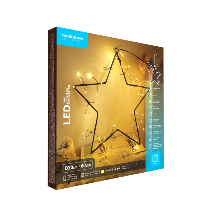 Modee Christmas LED Battery Decoration C4030 (60 LED, D30cm) Warm White — Modee Lighting