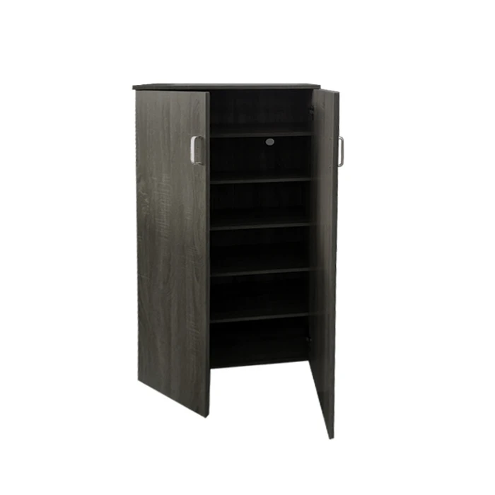 Velco Pro Systems Shoe Cabinet with Two Doors - 6 Shelves - Ventilated Back - 60x32x122 cm - Grey Beech