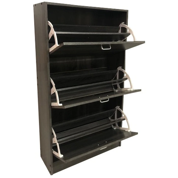 Velco Pro Systems Shoe Cabinet with Three Doors - Ventilated Back Panel 63x24x115 cm Gray Oak
