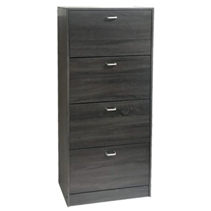 Velco Pro Systems Shoe Cabinet with Four Doors - Ventilated Back 63x24x150cm Gray Oak
