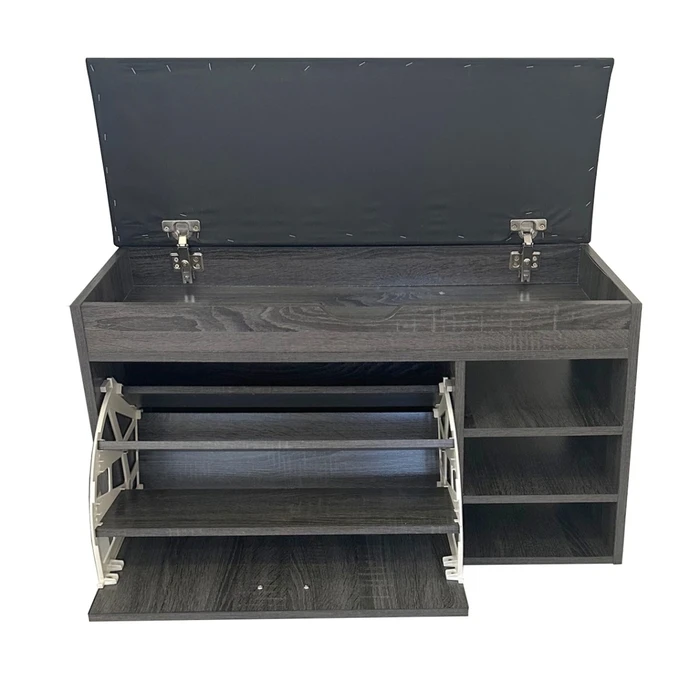 Velco Pro Systems Shoe Cabinet - Stool 80x30x49cm Gray Beech