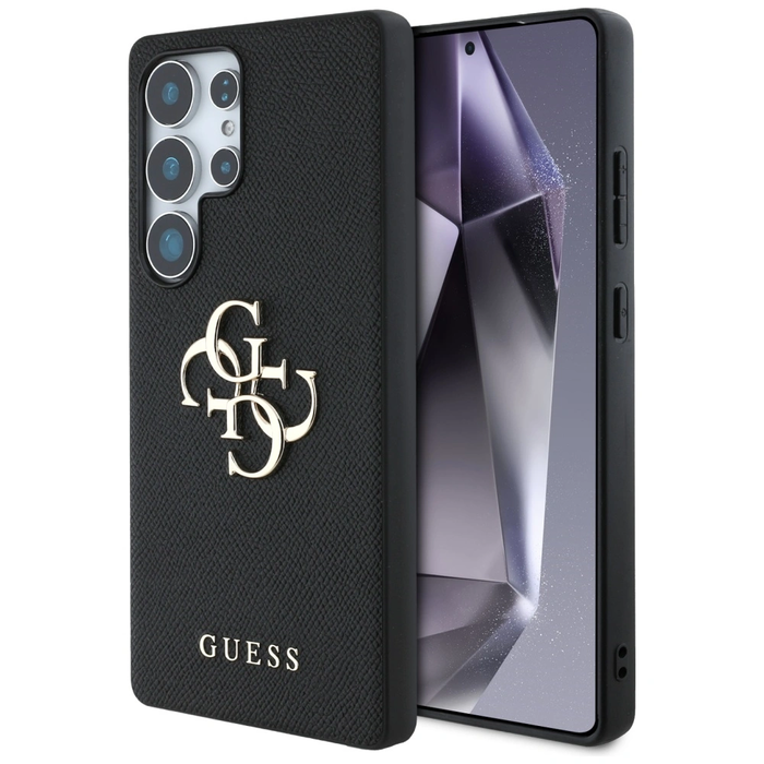 Guess Grained Big 4G Logo Small Classic Logo Samsung Galaxy S25 Ultra black