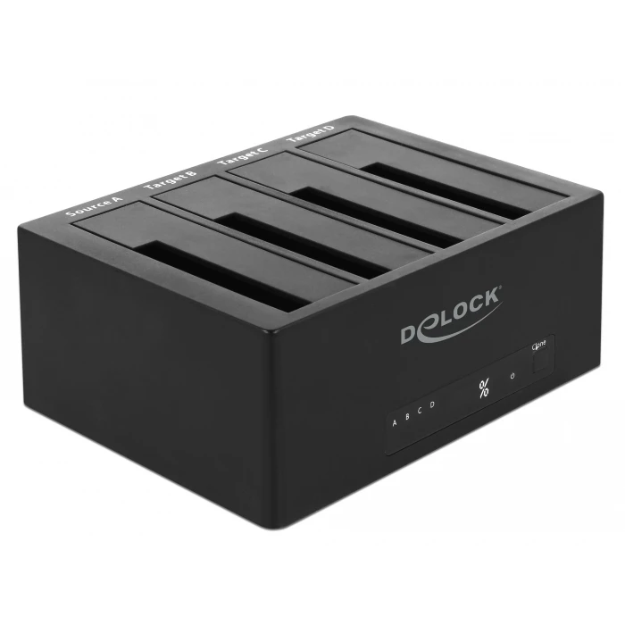 Docking Station Σκληρών Δίσκων Delock 64063, clone function, 4x HDD/SSD 6Gb/s, μαύρο