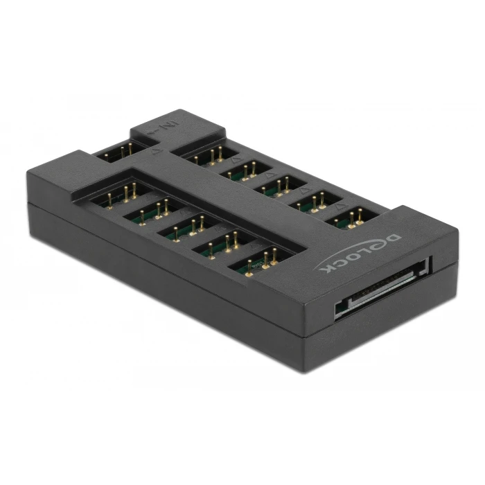 LED Hub Delock RGB 64128 για ARGB LEDs, 10 θύρες, μαύρο