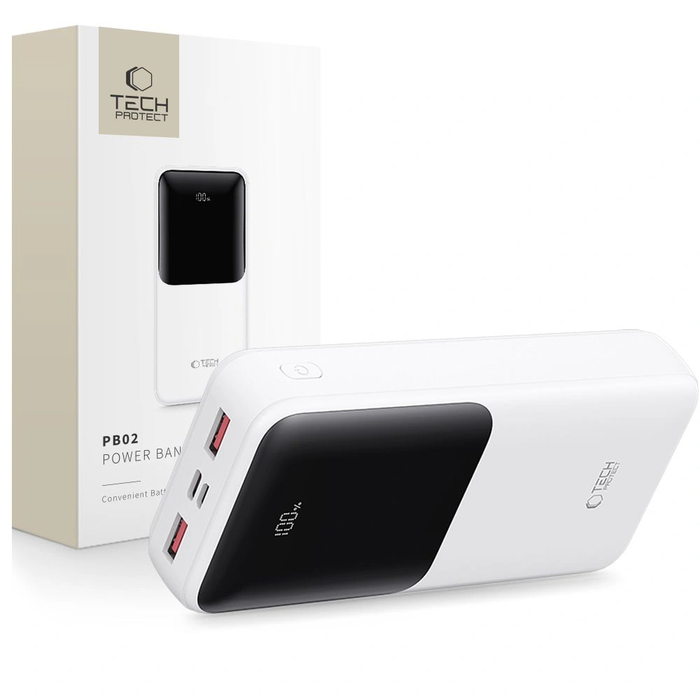 Tech-Protect PB02 Powerbank 20000mAh 22.5W White