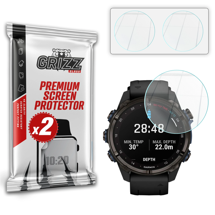 GrizzGlass HybridGlass Garmin Descent Mk3 43mm