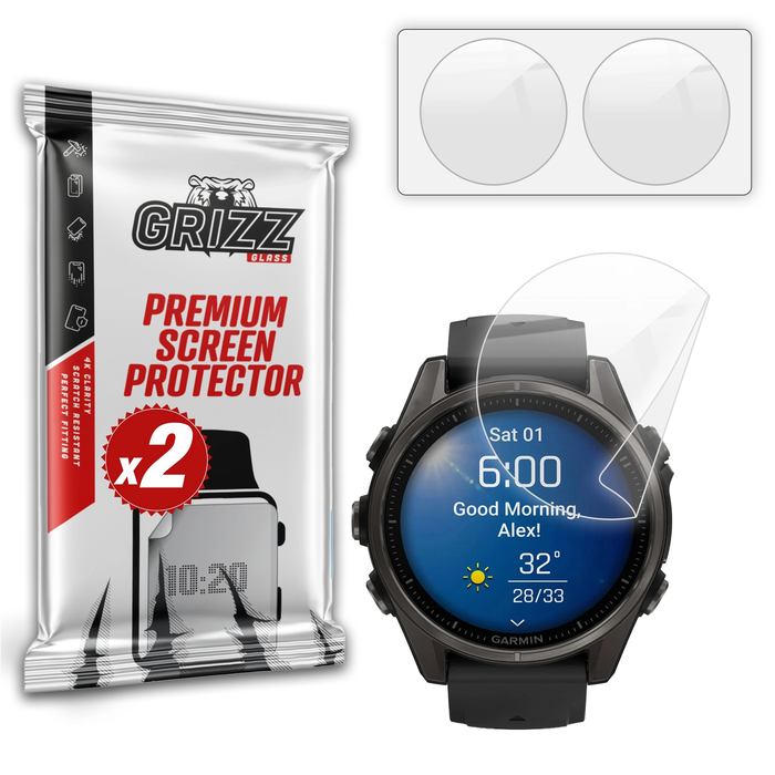 GrizzGlass CeramicFilm Garmin Fenix 8 43mm