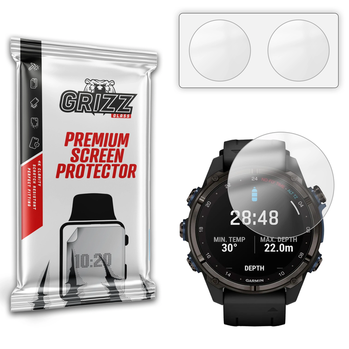 GrizzGlass PaperScreen Garmin Descent Mk3 43mm