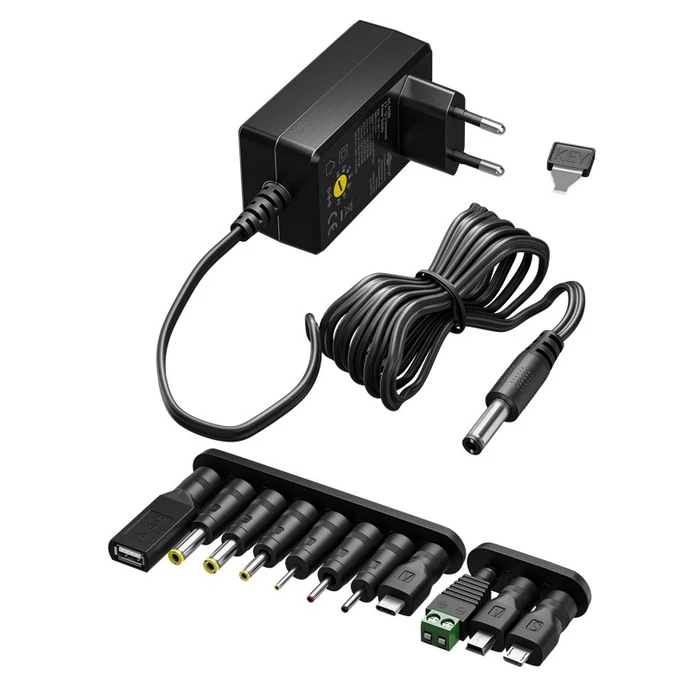 Universal Τροφοδοτικό Goobay 64570, 3V-12V, 27W/2.25A, 12 Tips