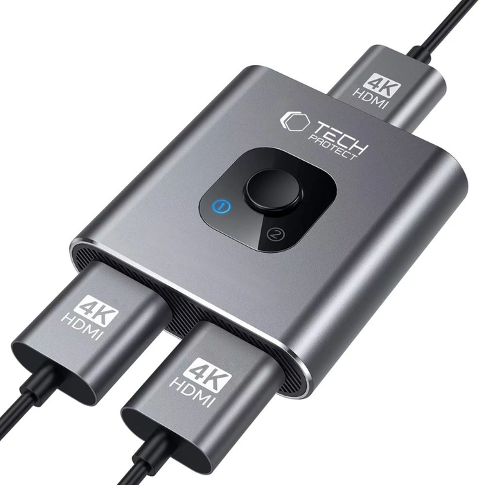 Tech-Protect HB07 HUB Adapter 2in1 HDMI 4K 60Hz Space Grey