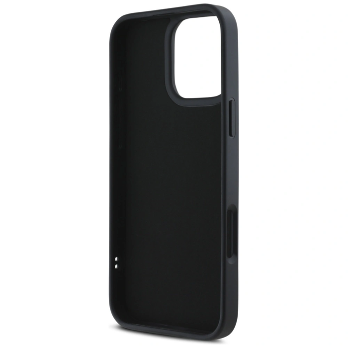 Karl Lagerfeld HC 3D Rubber Elongated Glitter Apple iPhone 16 Pro black
