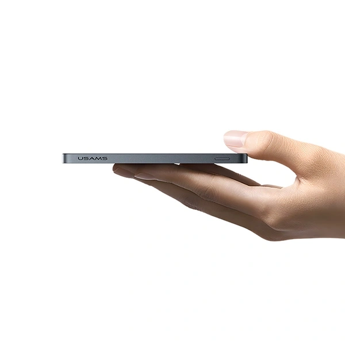 USAMS US-CD231 Power bank with wireless charging 5000mAh 20W PD Fast Charge gray/tarnish