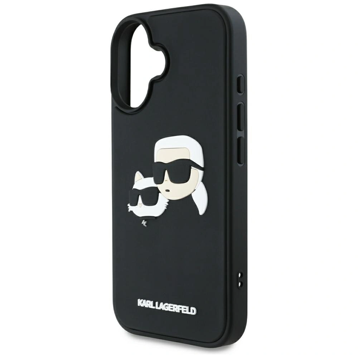 Karl Lagerfeld HC 3D Rubber Double Heads Apple iPhone 16 black