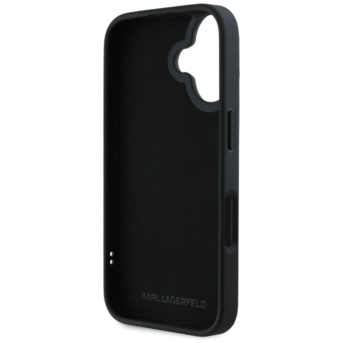 Karl Lagerfeld HC 3D Rubber Double Heads Apple iPhone 16 black