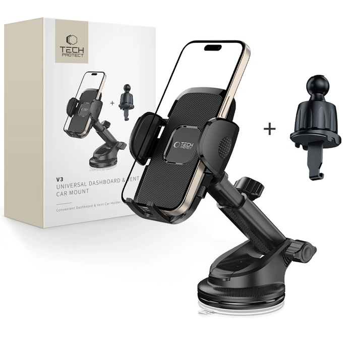 Tech-Protect V3 Universal Dashboard & Vent Car Mount Black
