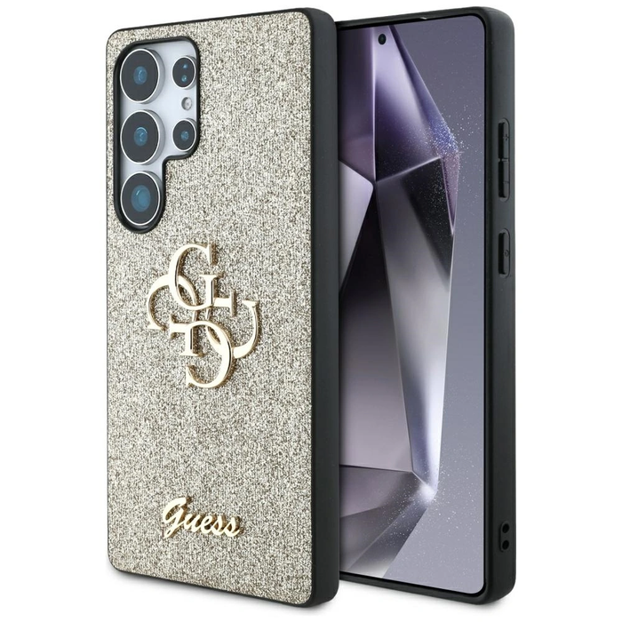 Guess Fixed Glitter Big 4G Metal Logo Samsung Galaxy S25 Ultra gold