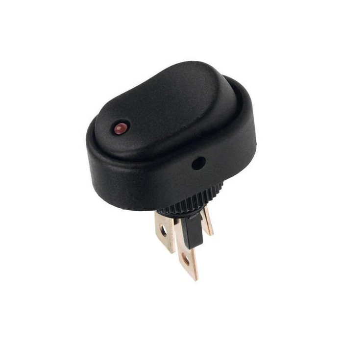 Default Brand Switch 12V with Red LED ASW-20D Black