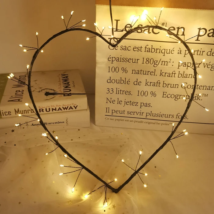 Modee Χριστουγεννιάτικη διακόσμηση LED με μπαταρία C4031 (60 LED, Δ30cm) Ζεστό λευκό