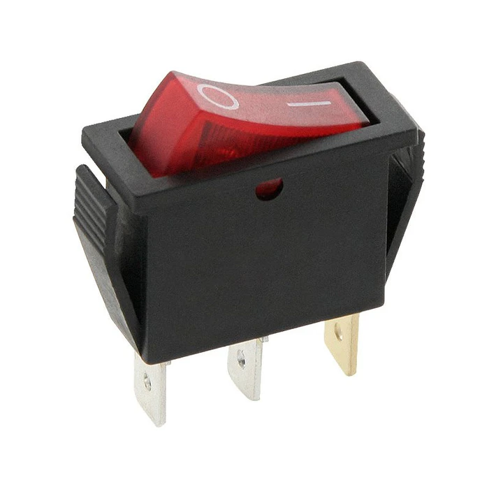 Διακόπτης ON OFF με λαμπάκι Κόκκινος 20A 12V